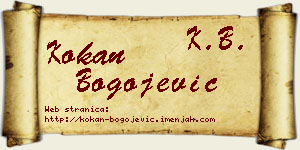 Kokan Bogojević vizit kartica